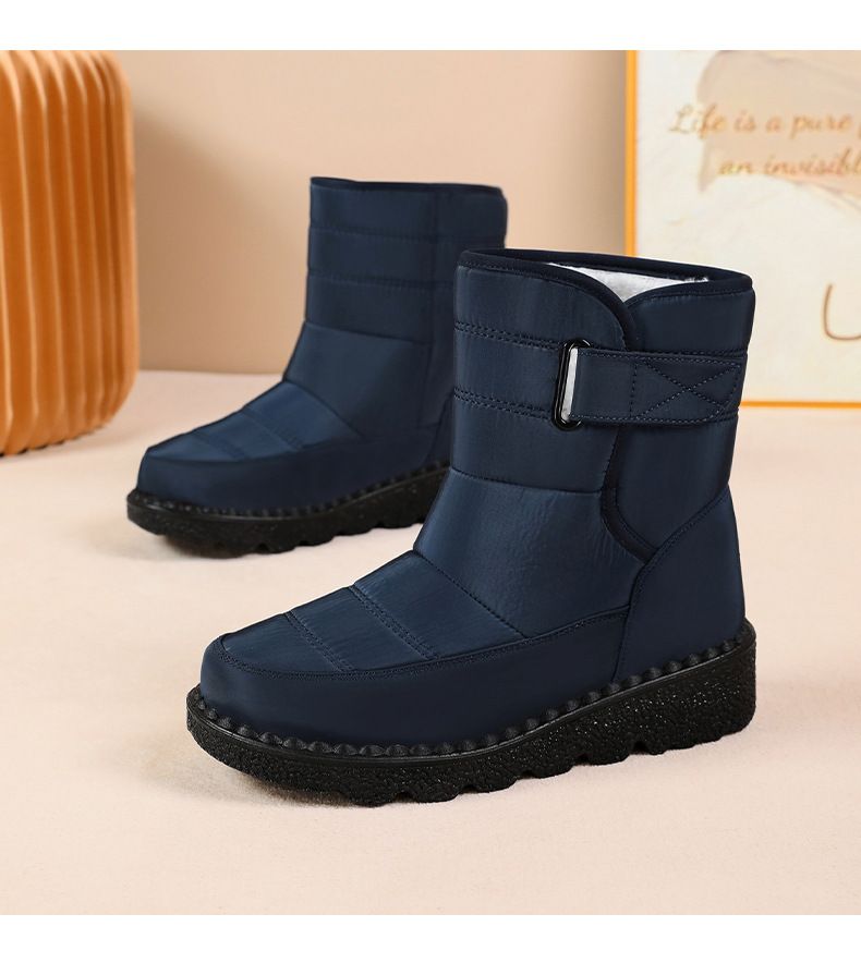 Snow Winter Thickened High-top Cotton Shoes Warm Fleece-lined Mid-calf Casual Women's Boots_voghion.com