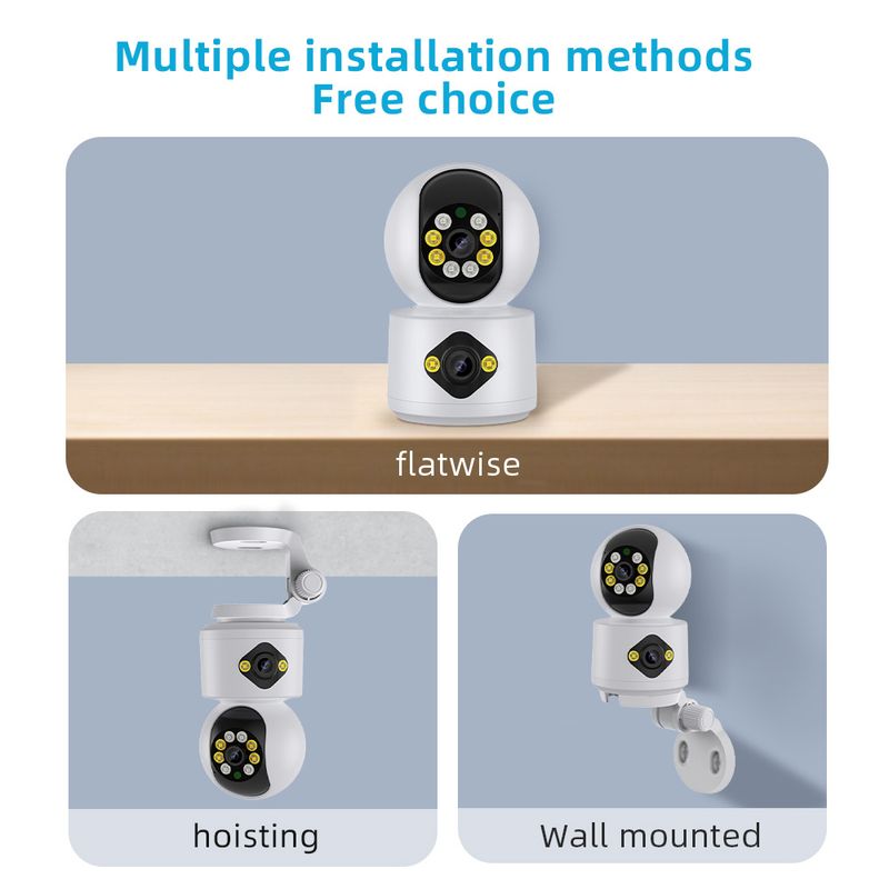 ICSEE 6MP WiFi IP Babymonitor med dobbel linse Farge Nattsyn Menneskelig Automatisk Sporing Video Smart Hjem Overvåkingskamera_voghion.com