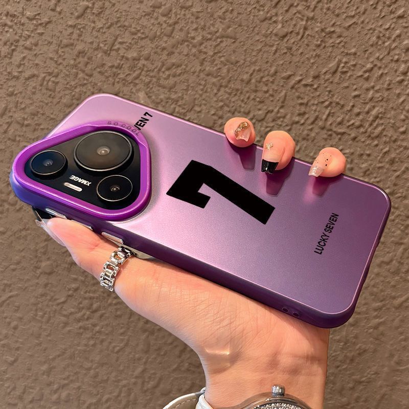 Numero 7 compatibile con iPhone 16 Pro Max Custodia per telefono per uomo e donna iPhone 15 argento 14/13 resistente allo sporco X Trendy_voghion.com