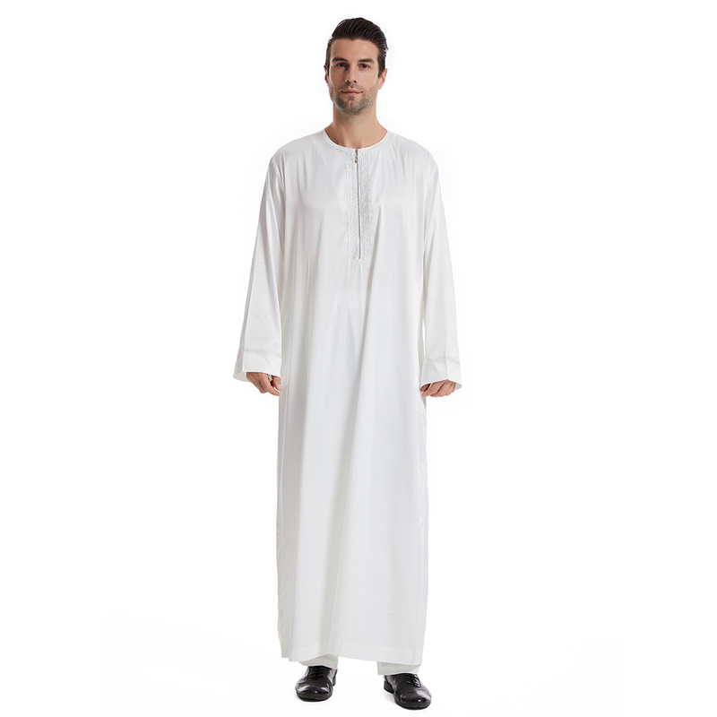 Herenkleding Herengewaden mode losse eenvoudige moslimkaftan_voghion.com