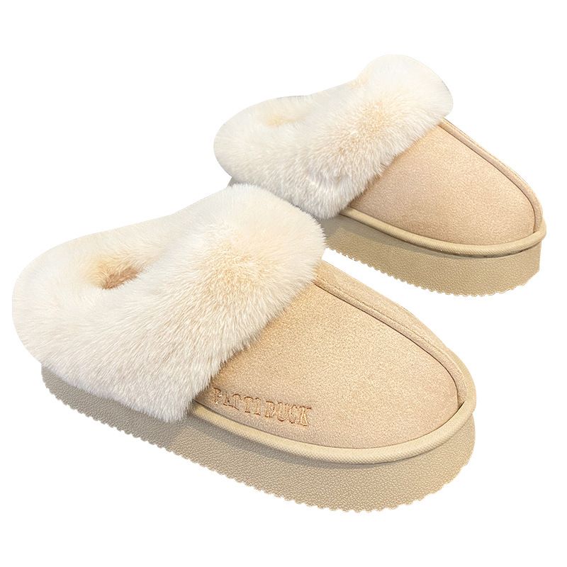 Pantofole da donna in cotone 2024, nuove, con suola spessa e scamosciata, stile foresta, stile celebrità, invernali, calde, per interni, casa e esterni_voghion.com