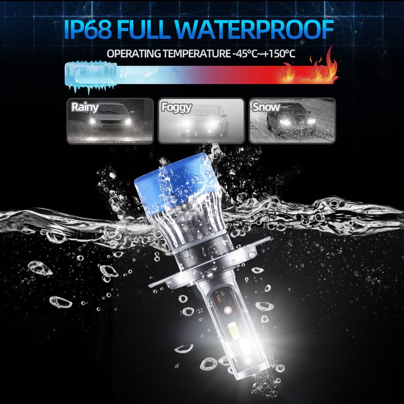 LED Headlight High Low Beam 9005 H11 H8 H9 Fog Light Bulbs Auto Car Headlamp Replacement For Honda Civic 2016 2017-2019_voghion.com