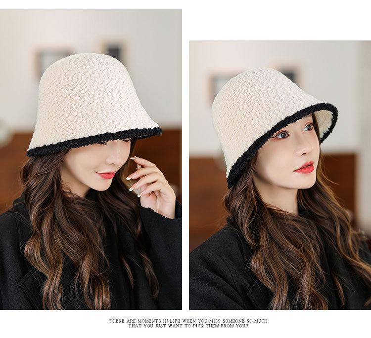 Korean Autumn and Winter New Women's Outdoor Warmth Fashion Small Pot Hat Leisure Tourism Colored Bucket Hat_voghion.com