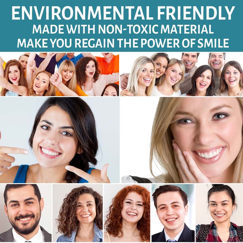 EELHOE Adjustable Snap-On Dentures Temporary Teeth Repair Braces Gap Filler Orthodontic Denture Kit_voghion.com
