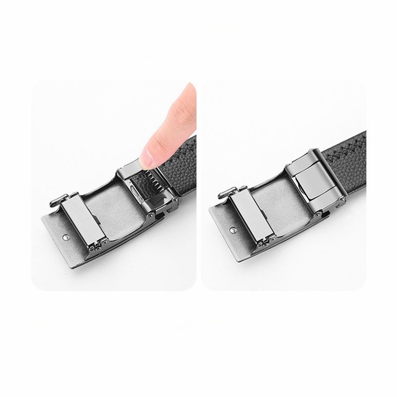 VOOTHOST Curele pentru bărbați de înaltă calitate, cu cataramă automată, din piele, curea pentru blugi, F0123_voghion.com