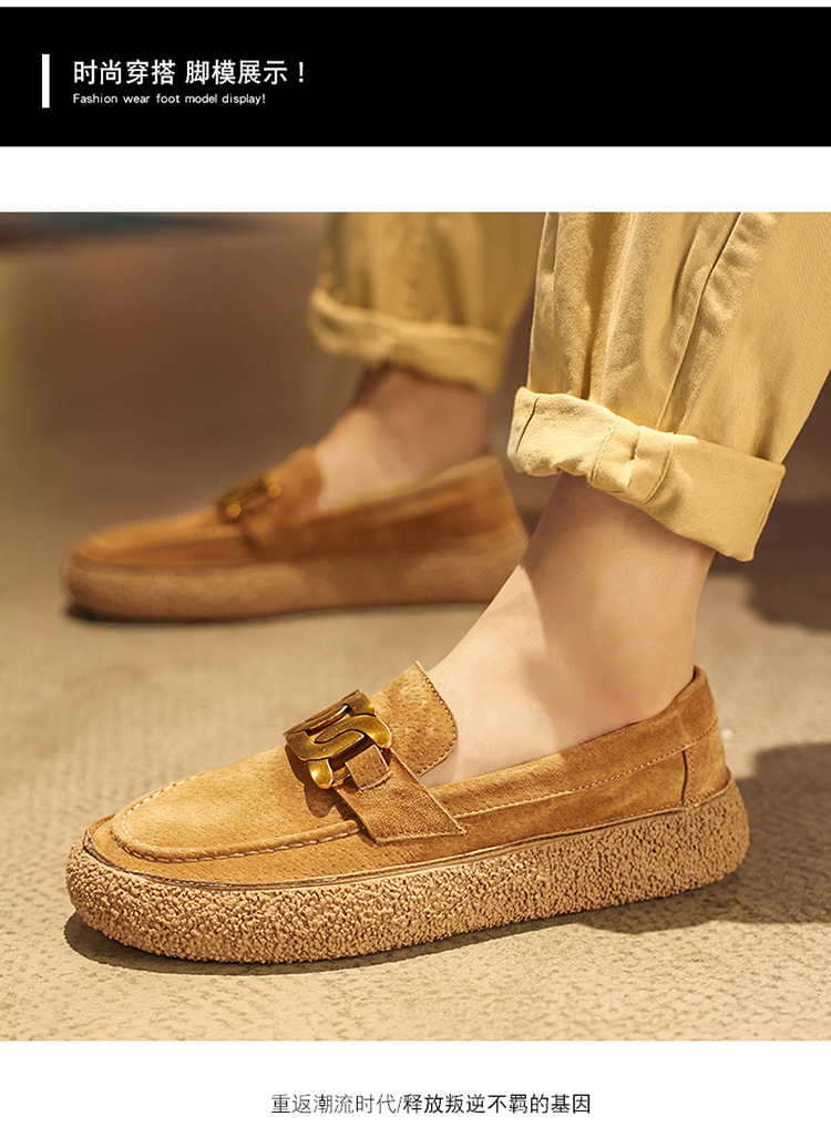 Scarpe casual da uomo Scarpe slip-on retrò britanniche Maniche in vera pelle Mocassini da guida traspiranti_voghion.com