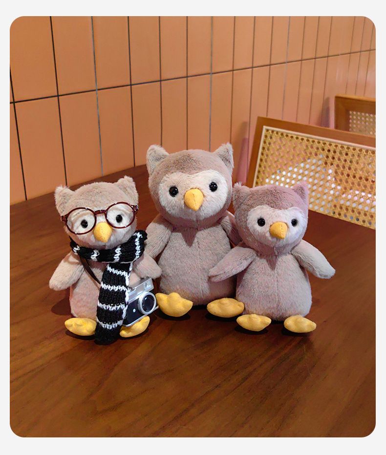 1 buc umplute animale de pluș păpușă Nipit bufniță păpușă drăguț bufniță păpușă grab mașină păpușă fată cadou_voghion.com