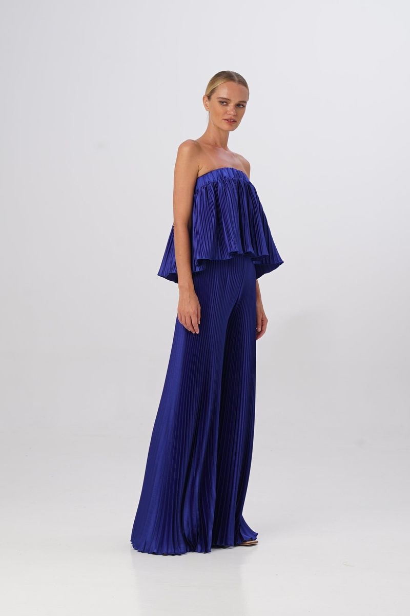 Women's Clothing tube top big flared wide-leg trousers _voghion.com