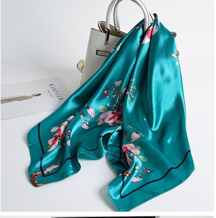 Sonderangebot: Hangzhou Satin 90 cm großer quadratischer Seidenschal für Damen, vielseitig einsetzbar, dünner Schal für Frühling und Herbst, ideal zum Sonnenbaden_voghion.com