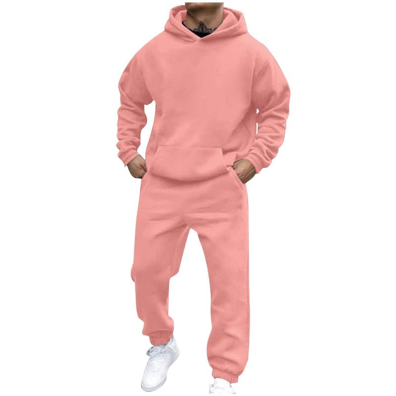 "Men's & Women's Fleece Hoodie And Jogger Set - Soft Pullover Sweatshirt With Comfortable Lounge Pants, Casual Streetwear Outfit For Fall_voghion.com
