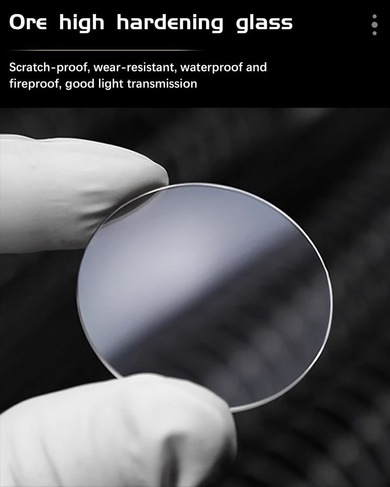 Men's Stainless Steel Waterproof Moon Phase Quartz Watch With Luminous Hands And Mineral Glass Butterfly Double Snap Button_voghion.com