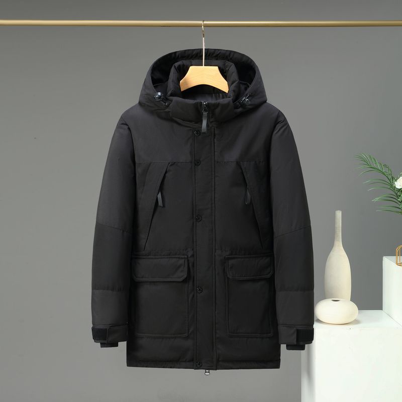 Bergsteigen-Outdoor-Baumwollmantel mit bedrucktem großem Pelzkragen für Herren_voghion.com