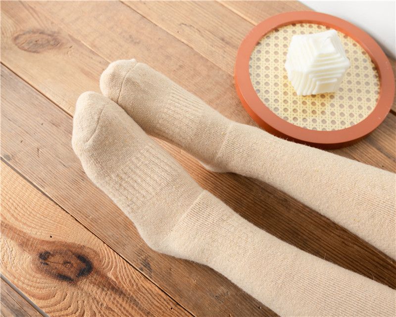 2 Paar dicke Kniestrümpfe aus Wolle, lange Röhre, Kinderwintersocken aus Samt, warme Damenstrümpfe, Herbst- und Winterstrümpfe aus Frottee_voghion.com