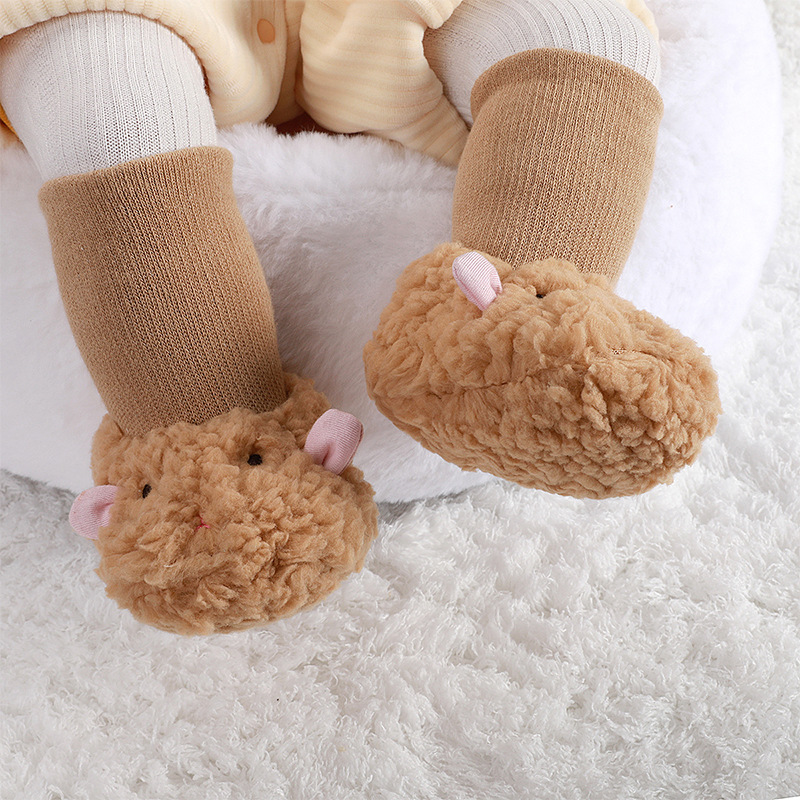 Botas gruesas de lana de otoño e invierno, zapatos de bebé, zapatos de bebé, zapatos para niños pequeños, zapatos de bebé_voghion.com