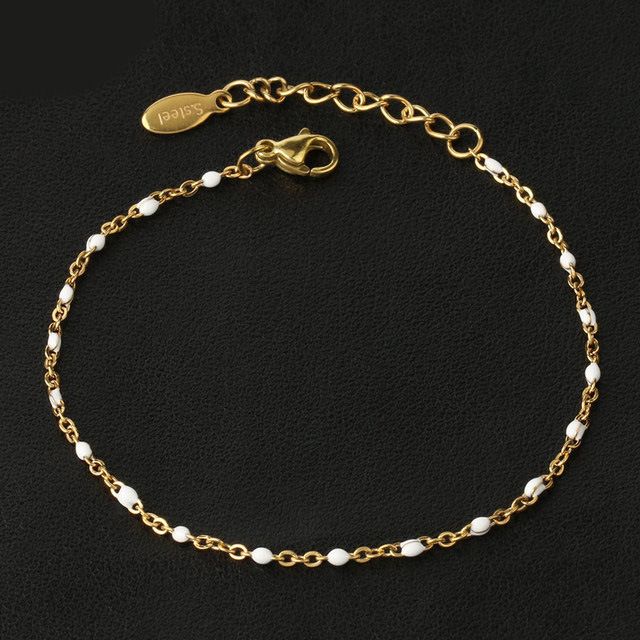 Armbanden van roestvrij staal, 8 kleuren Bohemian-stijl eenvoudige damesarmbanden_voghion.com