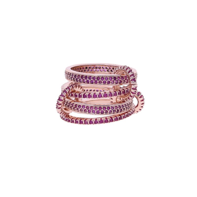 New Multi-Piece Set Stacked Zircon High-Quality Versatile Creative Women's Rings_voghion.com