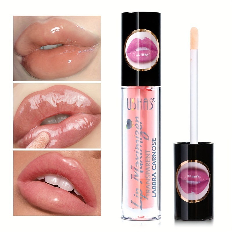 USHAS Brilho Nutritivo, Hidratante de Longa Duração, Esmalte Transparente, Mel para Lábios, Copo Não Permanece_voghion.com