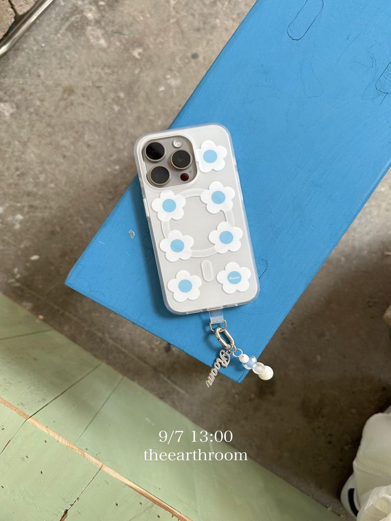 Unschlagbare Qualität Die Erde Zimmer Cool Serie Kleine Blaue Blumen Matt Doppel Schicht Druck IMD Magnetische Saug Mobile P Shell Für_voghion.com