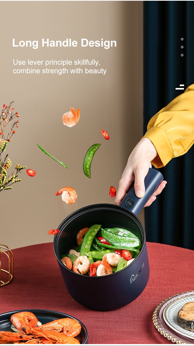 Mini Electric Cooker Multi-Function All-In-One Pot Double Layer Household Noodle Cooker Non-Stick Hot Pot Kitchen Tool_voghion.com