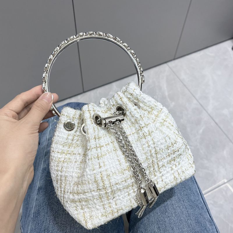 Damentaschen Metallring Handtaschen One Shoulder Kleine Chanel Style Nizi Abendtasche Damentasche_voghion.com