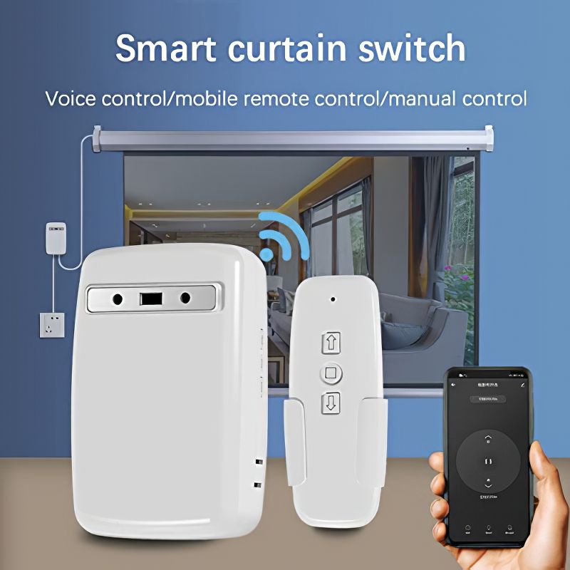 Tuya viedās mājas Wifi kinoteātra projektora ekrāna slēdzis bezvadu elektriskais aizkaru slēdža kontrolieris balss vadībai Alexa Google_voghion.com
