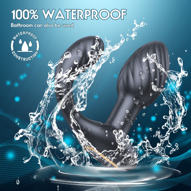 Philips Kabellose Fernbedienung Unisex Silikon-Spiralmuster Analplug Prostata-Massageprodukte_voghion.com