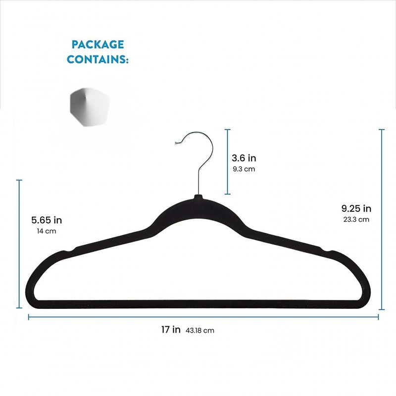 Magic Anti-Wrinkle Adult Plastic Flocked Multi-Functional Non-Slip Hangers_voghion.com