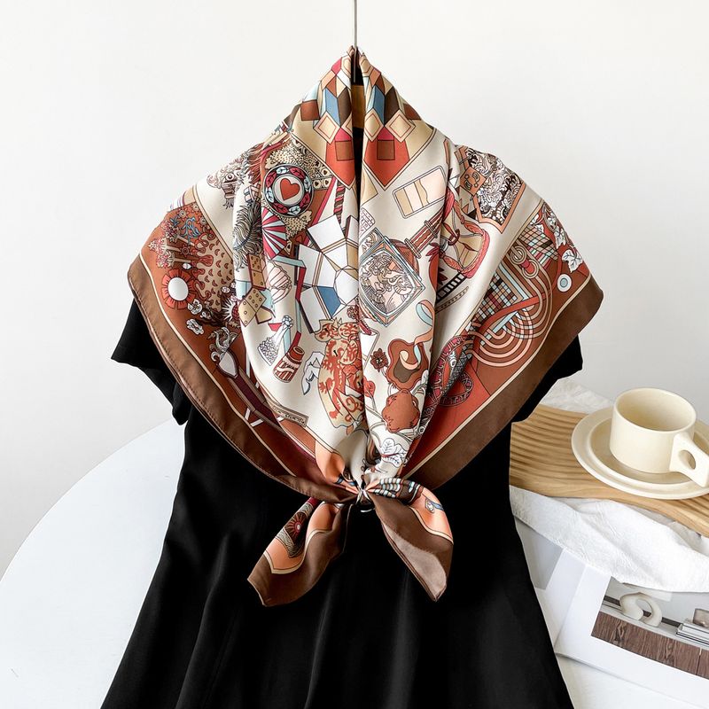 Sciarpa scialle in seta sintetica Silk 90 con effetto di alta qualità, per legare i capelli, leggera, traspirante e morbida_voghion.com