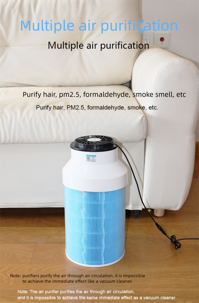 62W Powerful Air Purifier Homemade Formaldehyde Pet Hair Removal Smog Secondhand Dust PM2.5_voghion.com
