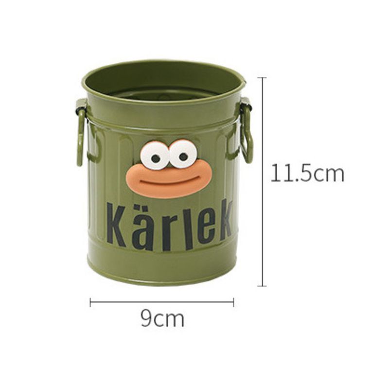 Cute Instagram New Iron Desktop High Beauty Creative Student Pen Holder Storage Box Multi Functional Stationery Bucket_voghion.com