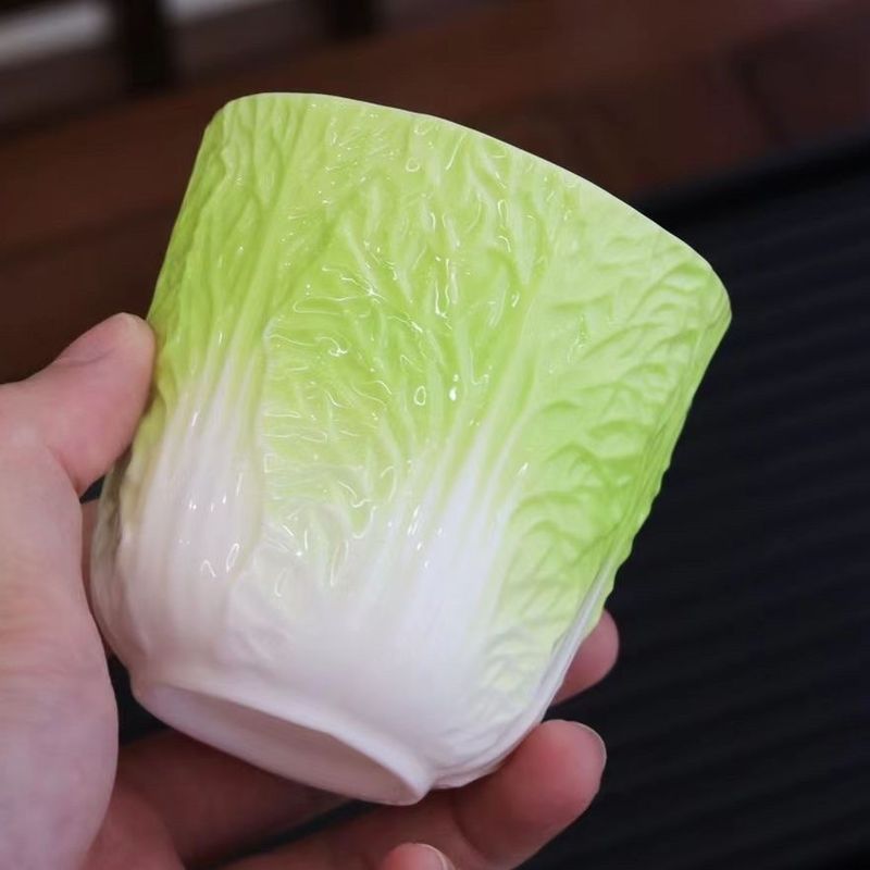 High-Value Big Cabbage (Wealth Display) Hundred Wealth Master Ceramic Set Small Tea Personal Wine Cup For Home Use_voghion.com