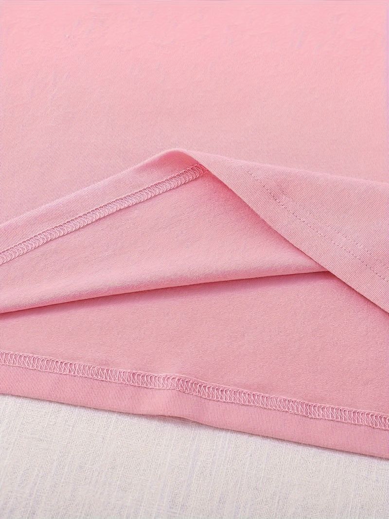 Kisgyermek lány ruházat Apák napi témájú mintás nyomtatás rövid ujjú alkalmi kerek nyakú póló_voghion.com