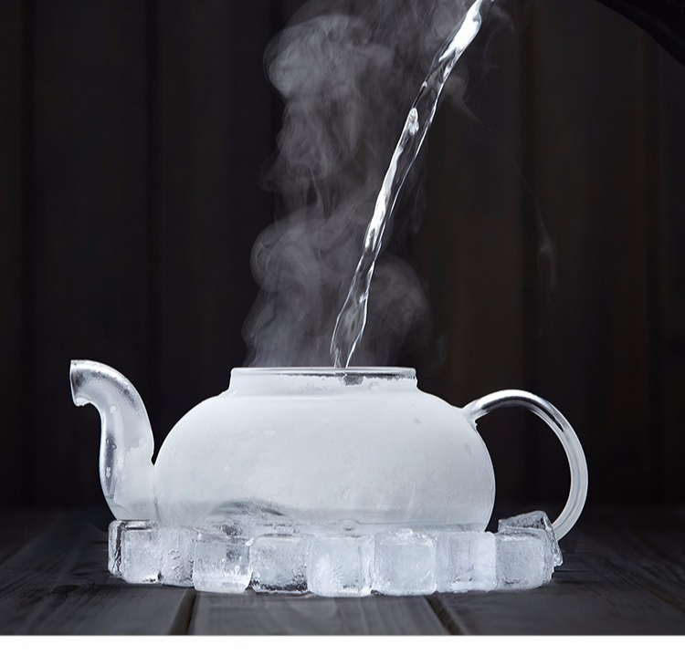 Tetera de vidrio resistente al calor de 400 ml/1000 ml, tetera de flores, juego de té de kung fu, colador de té, infusor, tetera de cebada Puer-Oolong._voghion.com