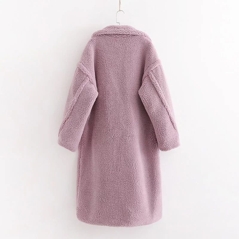 Nuova collezione autunno e inverno in cotone, giacca in lana d'agnello in stile famoso su internet, cappotto medio-lungo da donna, cotone_voghion.com