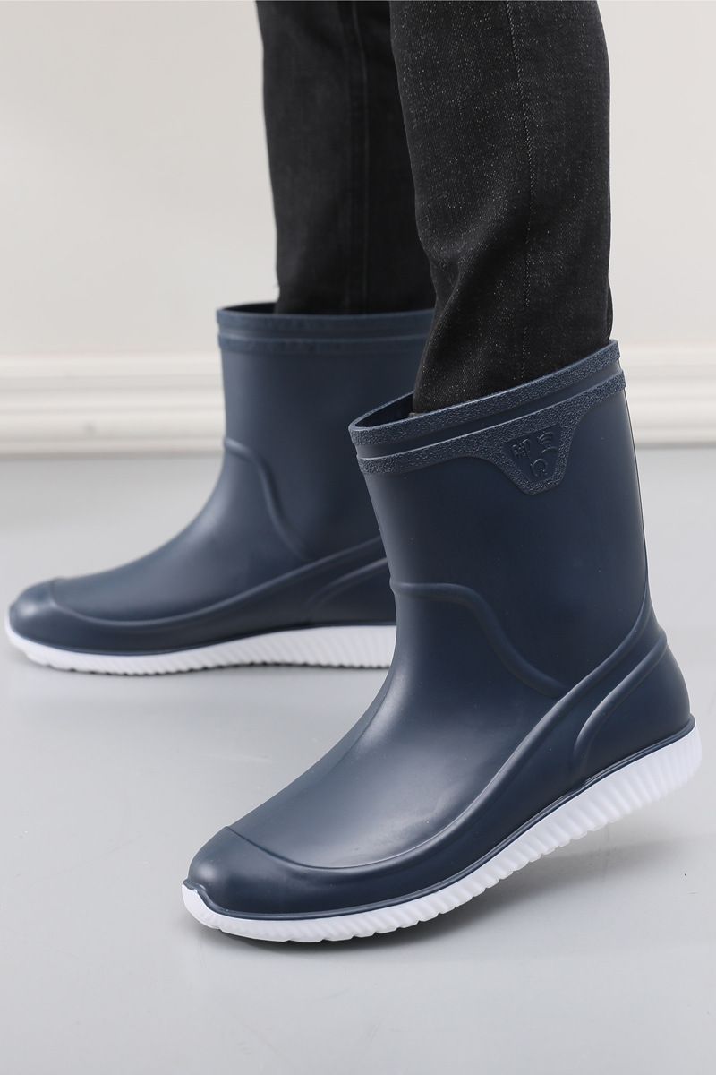 Herren Gummistiefel Wasserdicht Regenstiefel Angeln Galoschs Mann Küchenschuhe Ölbeständige rutschfeste Arbeitsstiefel Schuhe_voghion.com