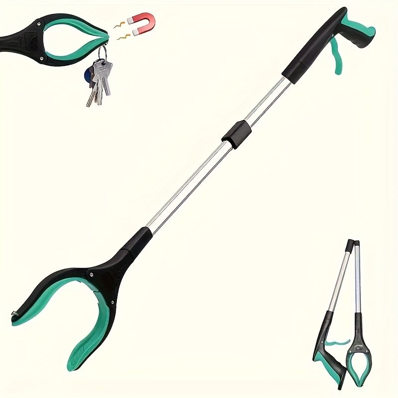 33-Inch Foldable Grabber Tool - Lightweight, Extendable Reacher For Seniors | 360° Rotating Jaws, Easy Trash Pickup & Mobility Assistance_voghion.com