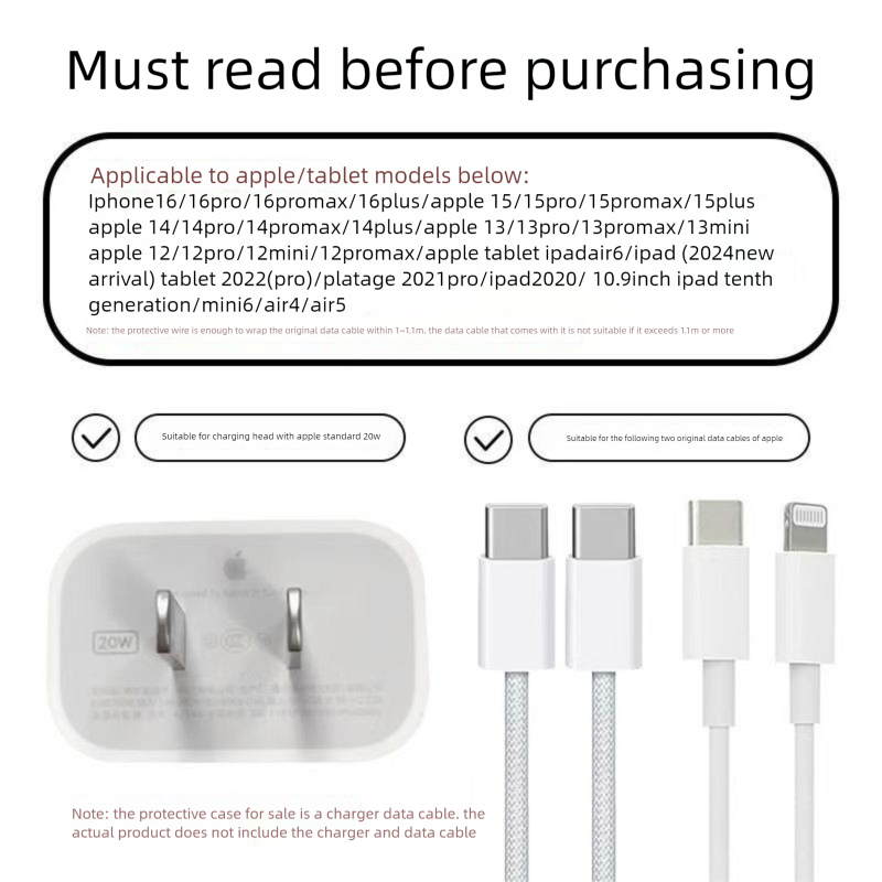 Quirky Big Mouth 16 Pro Max Charger Protective Case Compatible With 15 Data Cable Anti-Breakage 14 Heads_voghion.com