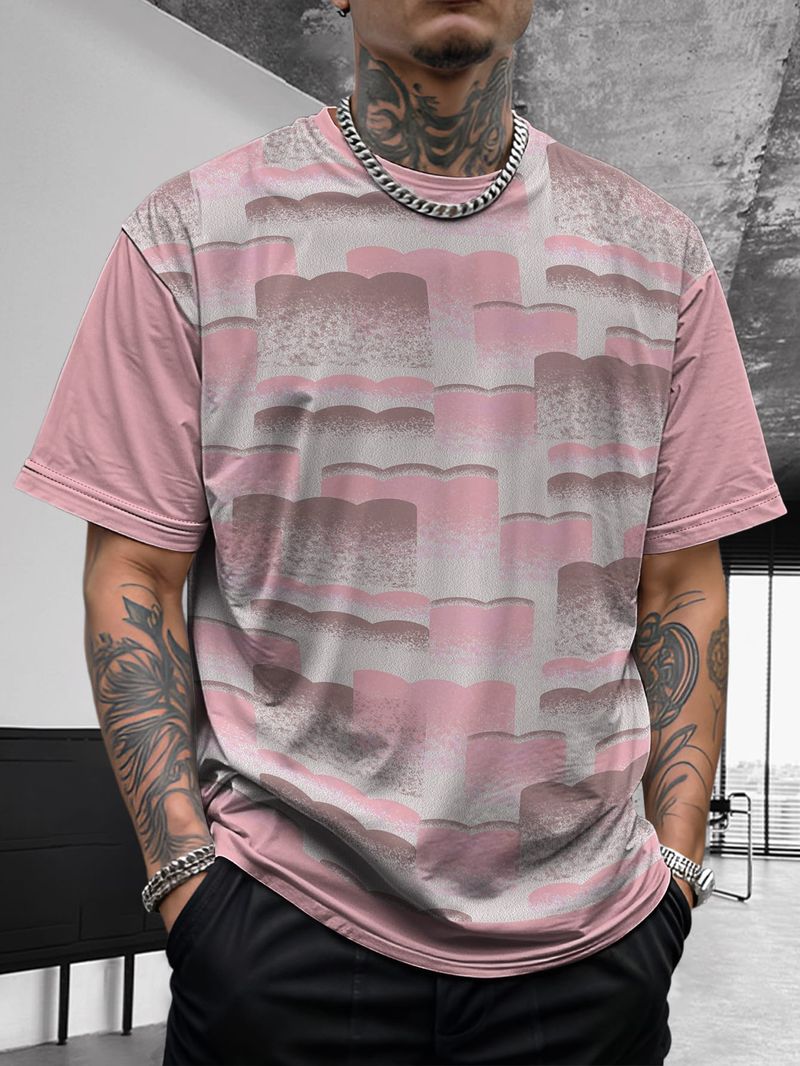 Sommer Neue Herren Kontrastfarbe Street Style Patchwork Mode Lässig Vielseitig Atmungsaktiv Kurzarmhemd_voghion.com