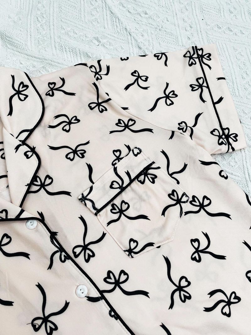 Women's Summer Sleepwear Set – Short Sleeve Top & Shorts – Soft Milk Silk Fabric – Comfortable Home & Outdoor Loungewear_voghion.com