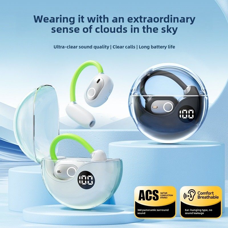 Bluetooth-Headset, kabellos, nicht im Ohr, hängend, Ohrtyp, lange Akkulaufzeit, Rauschunterdrückung, wasserdicht, Sport_voghion.com