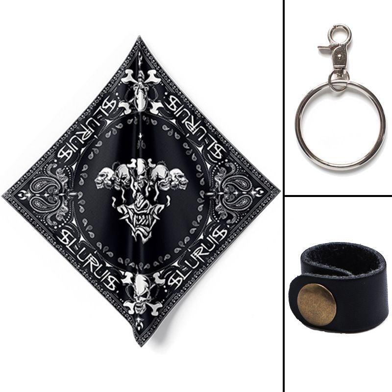 LazyZoom Cashew Flower Square Scarf Motorcycle Harley Biker Riding Face Mask Hip-Hop Headscarf Quick-Dry Thin Style_voghion.com