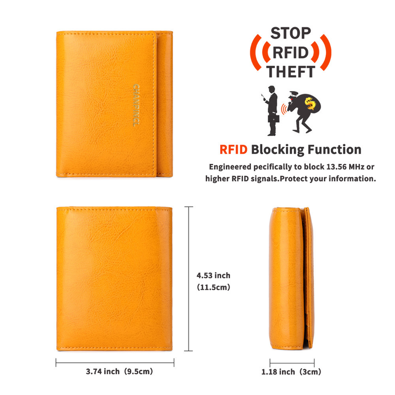 C brand boxed women's short change pocket, zipper wallet, multi card, dual currency wallet_voghion.com