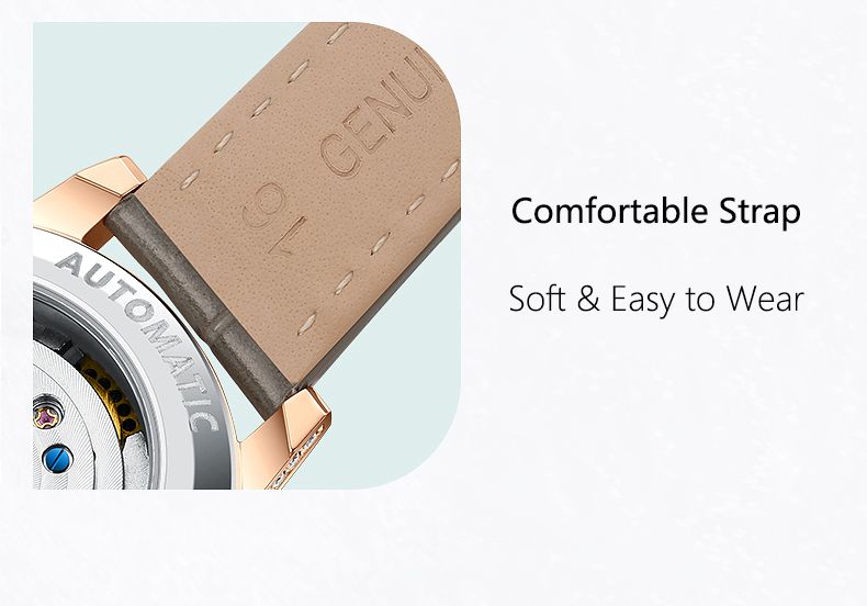 GUANQIN Watches For Women Luxury Mechanical Watch Skeleton Crystal Bezel Leather Strap Leisure 30M Waterproof Lady Wristwatches_voghion.com