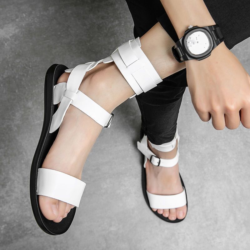 Unschlagbare Qualität 2024 Sommer Stinky Roman Ledersandalen Bequeme und modische tägliche britische Strandschuhe für Männer_voghion.com