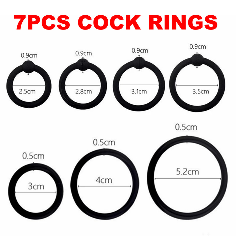 Rings 3/4 Rings Sleeve Trainer Delay Ejaculation High Elasticity Time Lasting Sex Toys for Men_voghion.com