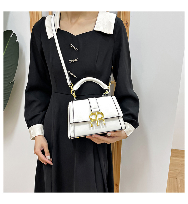 2023 new bag women's bag fashion all-match shoulder bag solid color splicing handbag niche foreign trade Messenger bag trend_voghion.com