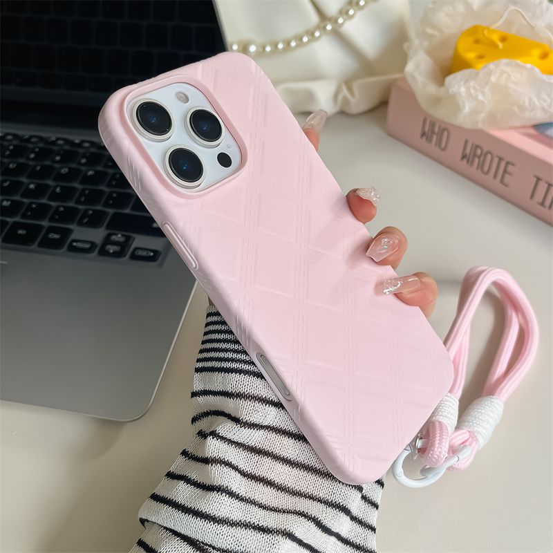 Custodia per telefono antiurto con cordino in pelle di lusso per iPhone 16 15 14 13 12 Pro Max, protezione per fotocamera, cover posteriore_voghion.com