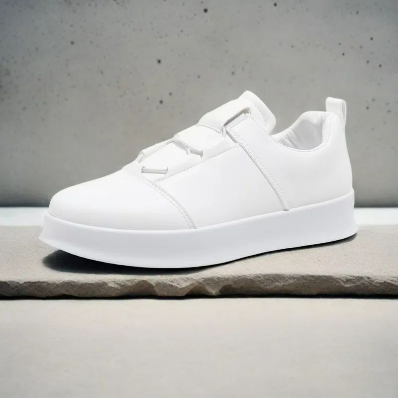 Euro Step Herren Slip-On Schuhe Elastische Leichte Bequeme Casual Sneakers Weiß Und Schwarz_voghion.com