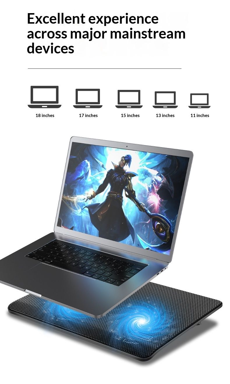 NeoGear NeoGear Cooler 14 pollici 15 pollici Potente base di raffreddamento silenziosa per laptop Disponibile_voghion.com
