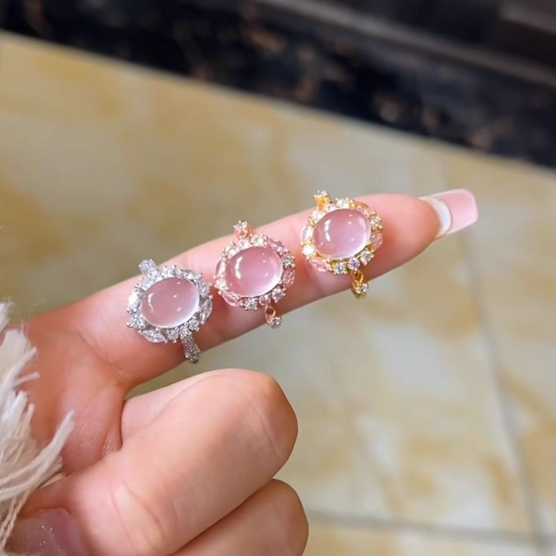 Duivenpoeder kristal ei gezicht zaad jade pulp ingelegd met witte ijsring, high-end gevoel, zacht temperament_voghion.com
